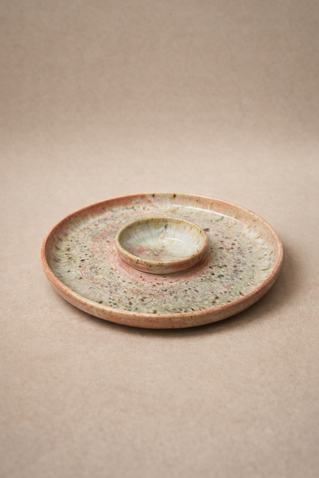 Chip en Dip Bowl handgemaakt keramiek